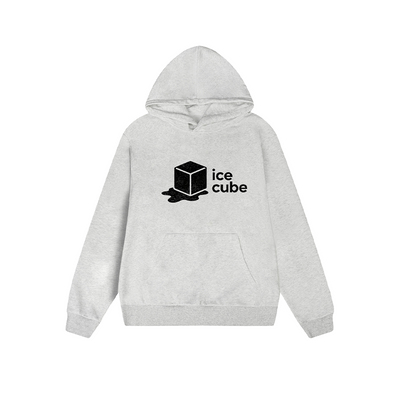 Solid Color Hoodie Ice Cube Graphic Print Oversized Pullover Sweatshirt Casual Daily Streetwear Feel lives