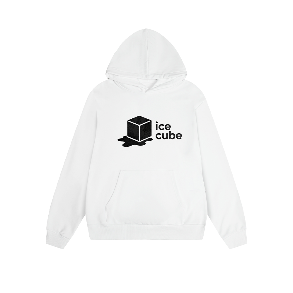 Solid Color Hoodie Ice Cube Graphic Print Oversized Pullover Sweatshirt Casual Daily Streetwear Feel lives