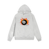 Solid Color Hoodie 8 Ball Explosion Graphic Print Oversized Pullover Sweatshirt Casual Daily Streetwear Feel lives