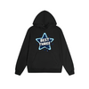 Solid Color Hoodie Best Three Star Graphic Print Oversized Pullover Sweatshirt Casual Daily Streetwear Feel lives