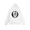 Solid Color Hoodie Skull Lightning Bolt Circle Graphic Print Oversized Pullover Sweatshirt Casual Daily Streetwear Feel lives