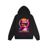 Solid Color Hoodie Cool Cat Retro Sunset Vaporwave Graphic Print Oversized Pullover Sweatshirt Casual Daily Streetwear Feel lives