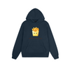 Solid Color Hoodie Cute French Fries Cartoon Graphic Print Oversized Pullover Sweatshirt Casual Daily Streetwear Feel lives