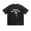 Solid Color T-Shirt Merry Christmas Santa Claus Holiday Graphic Print Casual Daily Streetwear Feel lives