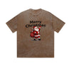 Solid Color T-Shirt Merry Christmas Santa Claus Holiday Graphic Print Casual Daily Streetwear Feel lives
