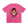 Vintage Washed T-Shirt Cool Monkey Money Hip Hop Cartoon Graphic Print Casual Daily Streetwear Feel lives