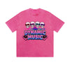 Vintage Washed T-Shirt Dynamic Music Skull DJ Graphic Print Casual Daily Streetwear Feel lives