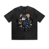 Vintage Washed T-Shirt Adventure Mouse Explorer Cartoon Graphic Print Casual Daily Streetwear Feel lives