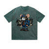 Vintage Washed T-Shirt Adventure Mouse Explorer Cartoon Graphic Print Casual Daily Streetwear Feel lives