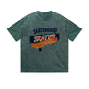 Vintage Washed T-Shirt Skateboard Skater Graphic Print Casual Daily Streetwear Feel lives