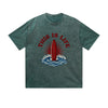Vintage Washed T-Shirt This Is Life Surfboard Wave Graphic Print Casual Daily Streetwear Feel lives