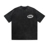 Vintage Washed T-Shirt ABC Logo Graphic Print Casual Daily Streetwear Feel lives