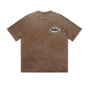 Vintage Washed T-Shirt ABC Logo Graphic Print Casual Daily Streetwear Feel lives