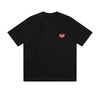 Solid Color T-Shirt Together Forever Red Heart Text Romantic Graphic Print Casual Daily Streetwear Feel lives