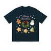 Solid Color T-Shirt Merry Christmas Gingerbread Wreath Snowman Cookie Tree Holiday Graphic Print Casual Daily Streetwear Feel lives