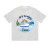 Solid Color T-Shirt It's Cruise Time Ship Ocean Mountain Text Graphic Print Casual Daily Streetwear Feel lives