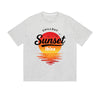Solid Color T-Shirt Chillout Sunset Ibiza Beach Ocean Text Graphic Print Casual Daily Streetwear Feel lives