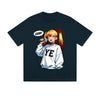 Solid Color T-Shirt Good Anime Girl Singing Microphone YE Hoodie Cartoon Graphic Print Casual Daily Streetwear Feel lives