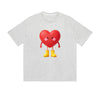 Solid Color T-Shirt Cute Heart Character Yellow Boots 3D Cartoon Graphic Print Casual Daily Streetwear Feel lives