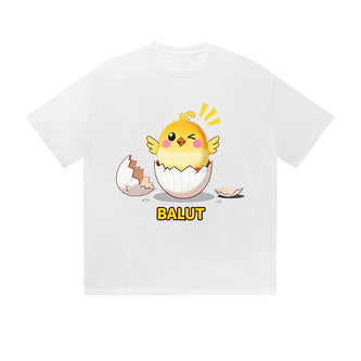 Solid Color T-Shirt Balut Cute Chick Egg Hatching Cartoon Graphic Print Casual Daily Streetwear Feel lives