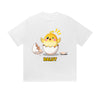 Solid Color T-Shirt Balut Cute Chick Egg Hatching Cartoon Graphic Print Casual Daily Streetwear Feel lives