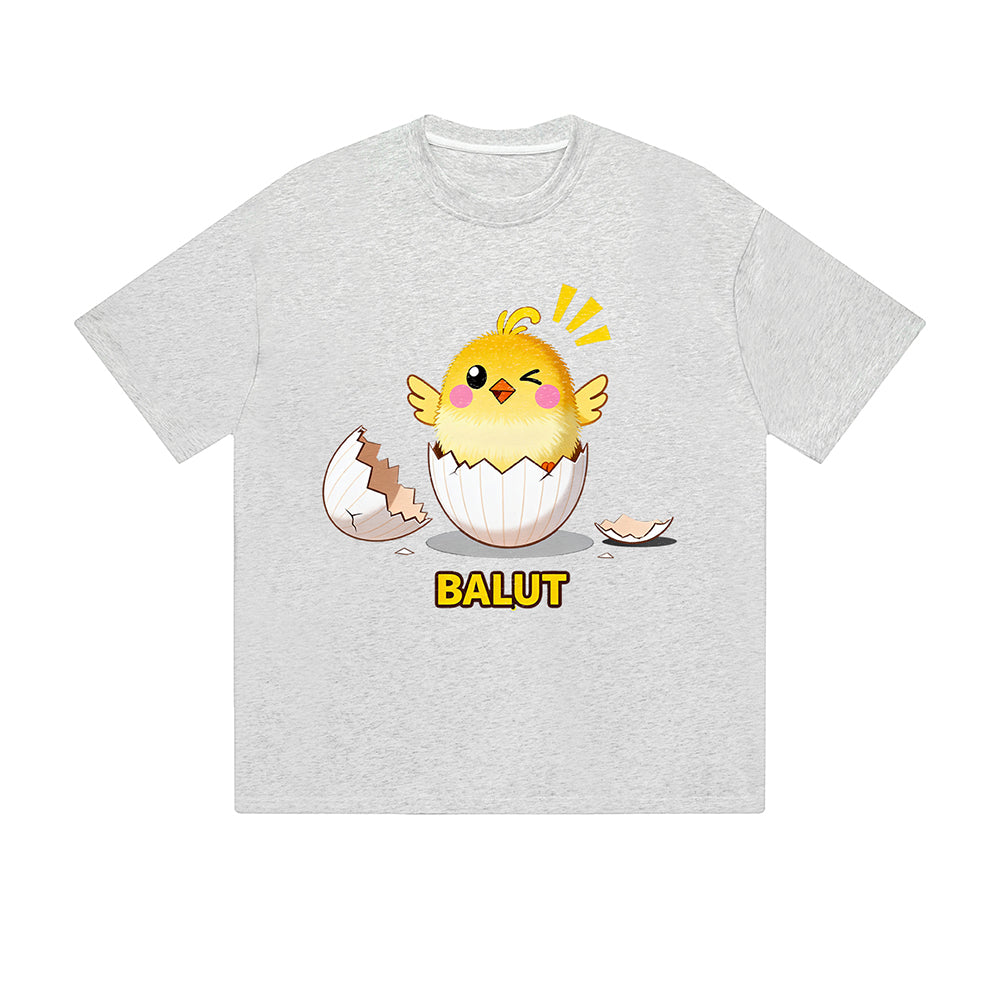 Solid Color T-Shirt Balut Cute Chick Egg Hatching Cartoon Graphic Print Casual Daily Streetwear Feel lives