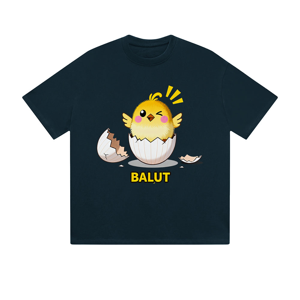 Solid Color T-Shirt Balut Cute Chick Egg Hatching Cartoon Graphic Print Casual Daily Streetwear Feel lives