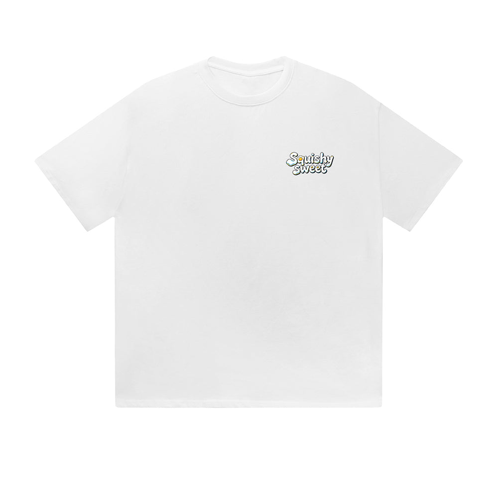 Solid Color T-Shirt Squishy Sweet Egg Cute Text Graphic Print Casual Daily Streetwear Feel lives