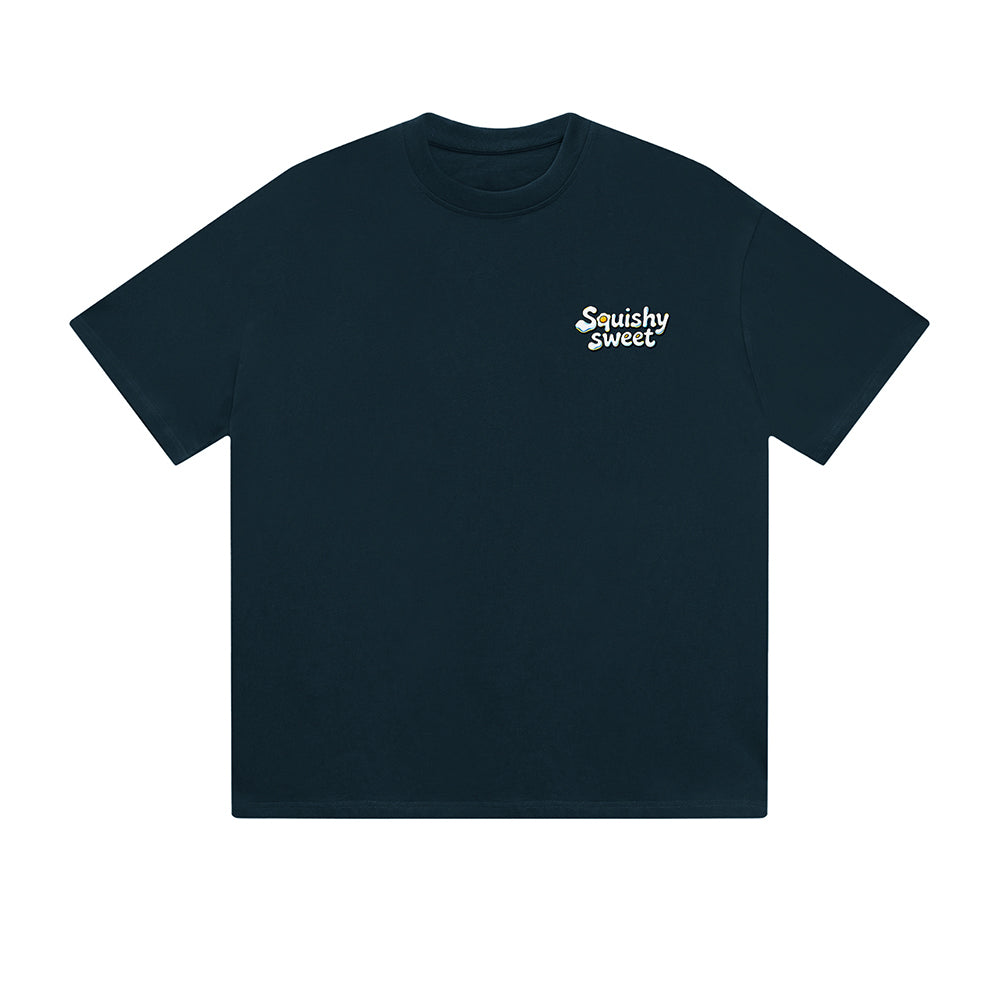 Solid Color T-Shirt Squishy Sweet Egg Cute Text Graphic Print Casual Daily Streetwear Feel lives