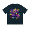 Solid Color T-Shirt Soft Hug Bunny Colorful Graffiti Text Cartoon Graphic Print Casual Daily Streetwear Feel lives