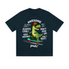 Solid Color T-Shirt Awesome Dinosaur Skateboard Motivational Text Cartoon Graphic Print Casual Daily Streetwear Feel lives