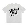Einfarbiges T-Shirt Regeln Nah Tropfen Text Einstellung Grafikdruck Lässig Tägliche Streetwear Gefühl lebt