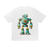 Einfarbiges T-Shirt Retro-Roboter Steampunk Mechanisch Cartoon Grafikdruck Lässige Alltagsmode Streetwear Feel lives