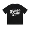 Solid Color T-Shirt Tactical Gear Dark Edge Headphone Text Graphic Print Casual Daily Streetwear Feel lives