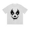 Solid Color T-Shirt Flame Eyes Clown Face Drip Gothic Graphic Print Casual Daily Streetwear Feel lives