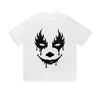 Solid Color T-Shirt Flame Eyes Clown Face Drip Gothic Graphic Print Casual Daily Streetwear Feel lives