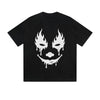 Solid Color T-Shirt Flame Eyes Clown Face Drip Gothic Graphic Print Casual Daily Streetwear Feel lives
