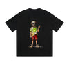Solid Color T-Shirt Smiley Face Boy Street Art Cartoon Graphic Print Casual Daily Streetwear Feel lives