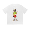 Solid Color T-Shirt Smiley Face Boy Street Art Cartoon Graphic Print Casual Daily Streetwear Feel lives