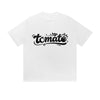 Solid Color T-Shirt Tomato Vine Text Graphic Print Casual Daily Streetwear Feel lives
