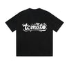Solid Color T-Shirt Tomato Vine Text Graphic Print Casual Daily Streetwear Feel lives