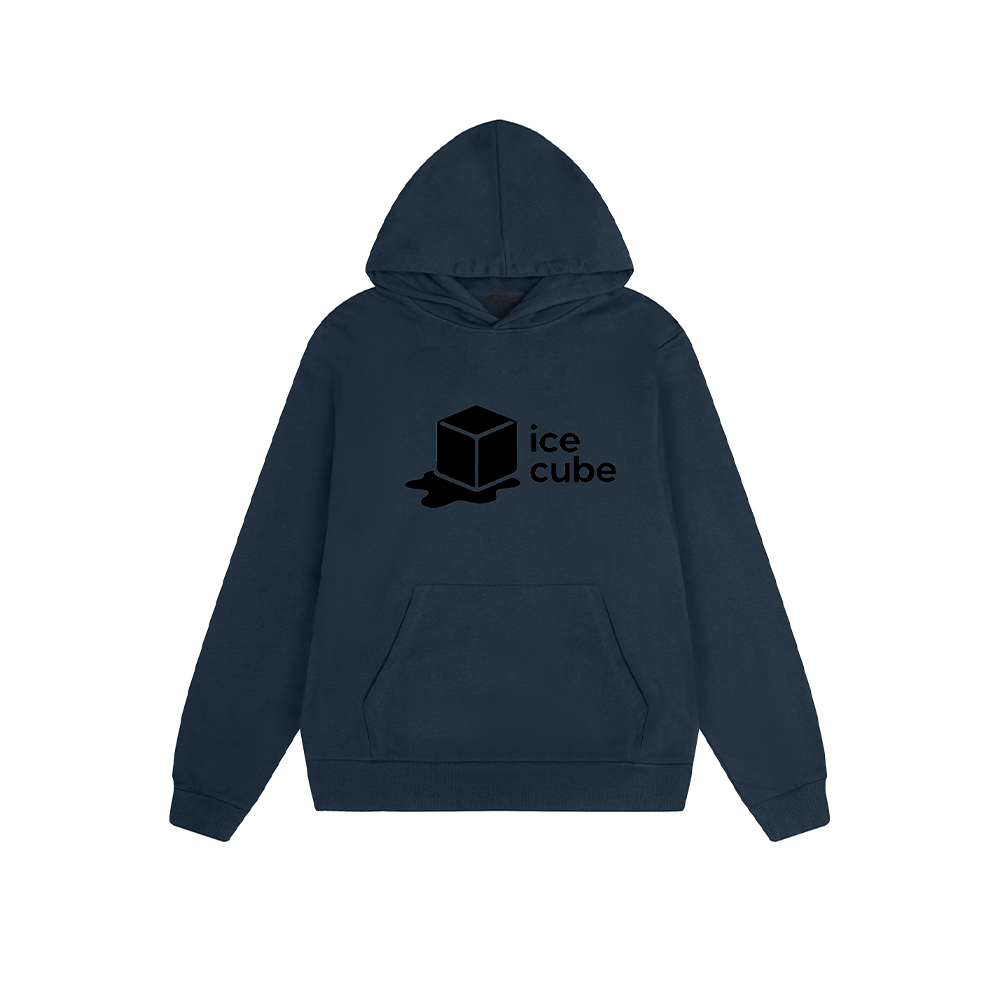 Solid Color Hoodie Ice Cube Graphic Print Oversized Pullover Sweatshirt Casual Daily Streetwear Feel lives